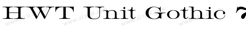HWT Unit Gothic 718字体转换